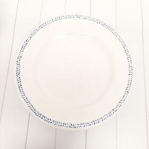 2 Pier 1 Blue and White Leaf Trim Plates